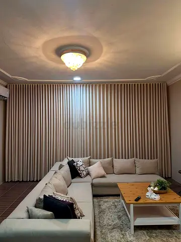 Beige Floor-to-Ceiling Curtains - Full Set for Living Room