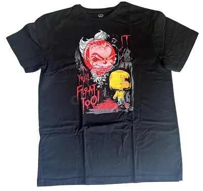 Black Graphic IT Movie T-shirt, Size M (Never used)