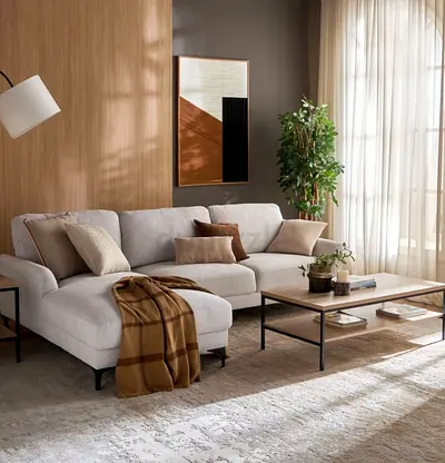Home Centre Merlino 3-Seater L-Shaped Sofa | Pristine Condition | Under 6 Months Old