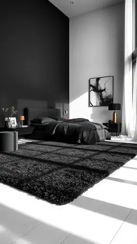 Large Black $%&! Rug — Thick Plush Modern Area Carpet