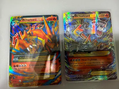 Rare Pokémon Charizard EX / MEGA Charizard GX Holo Cards - Lot of 2