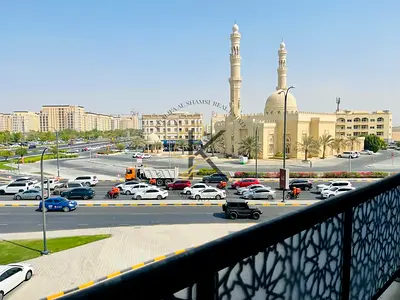 Luxury two bedroom with wardrobes With Maid Room open view with balcony for family Building
