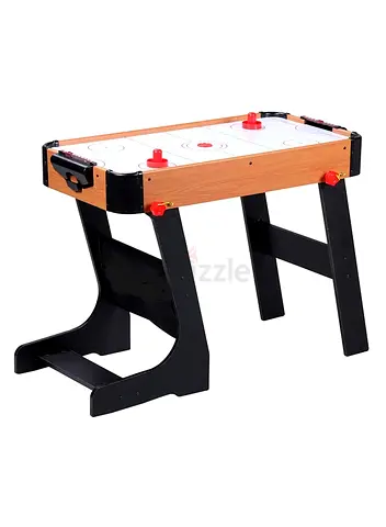Portable Tabletop Air Hockey Game - Wooden Frame