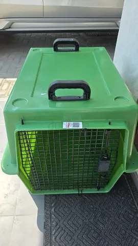 Used Large Plastic Pet Carrier / Kennel with Metal Door