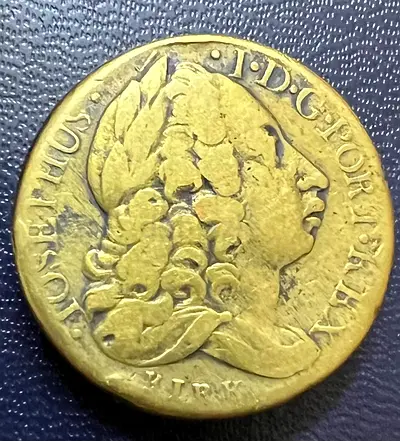 Rare 18th Century British Coin Weight - King Joseph I Portugal Three Pound Twelve