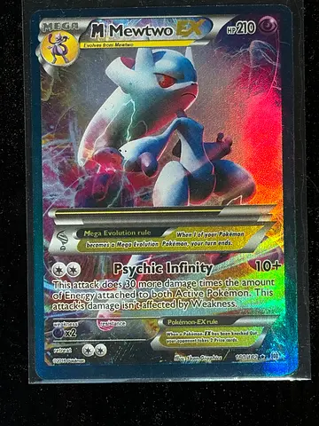 Pokemon M Mewtwo EX Full Art Holo Rare Trading Card (Single) – Good Condition