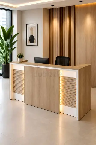 Modern Front Office Reception Desk For Lobby | Office Reception Counter Dubai