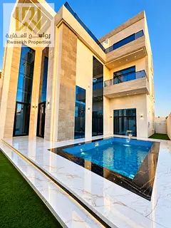 Luxury 6 Master Bedroom Villa for Sale in Al Helio 2, Ajman | Private Pool & Panoramic Elevator