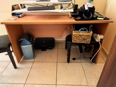 Simple wooden office desk - good condition