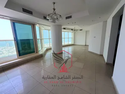 Al Majaz 3: Spacious 3-bedroom apartment with balcony, free AC, parking, gym and pool, master maid'