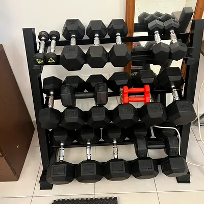 Dumbbells with Rack