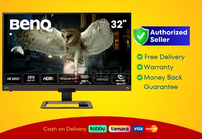 BenQ 32 inch Bezel-Less HDR 400 IPS Entertainment Monitor, EW3280U