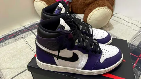 Used Nike Air Jordan 1 High OG Purple White Black - Size EU 41...42