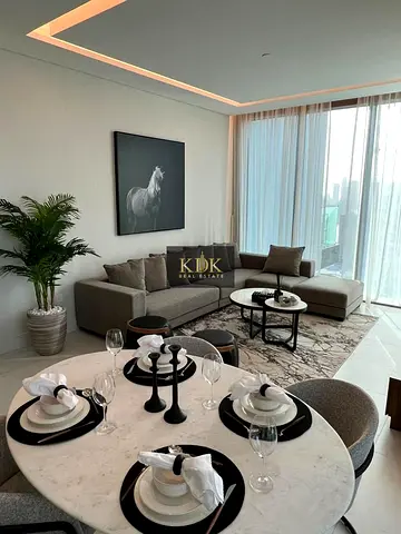 Luxury 2BR Corner Duplex + Maid’s Room | Full Burj Khalifa View