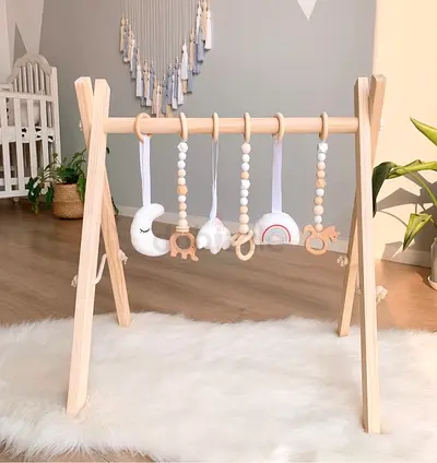 Wooden baby playgym