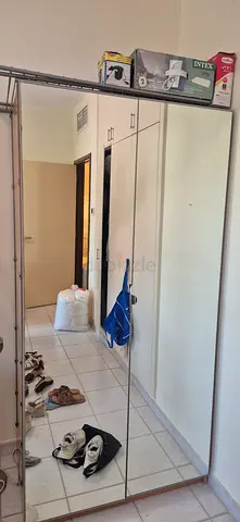 IKEA MIRROR WARDROBE WITH SHELVES