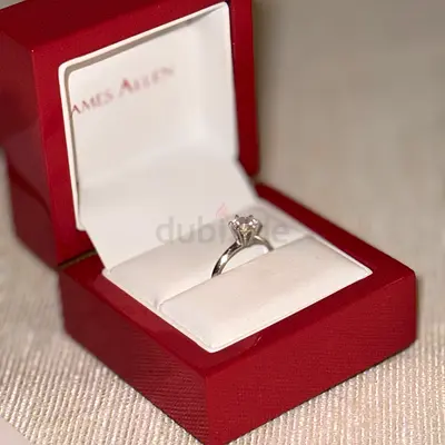 Solitaire engagement ring in presentation box 0.84 CT DIAMOND ENGAGEMENT RING | 14K WHITE GOLD