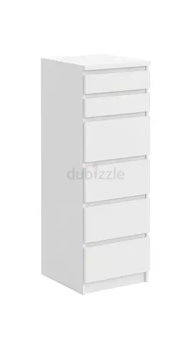 IKEA Tall white 6-drawer storage cabinet - slim wardrobe/organizer