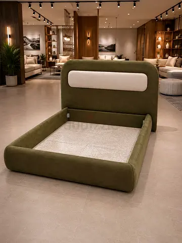 New Modern Queen Size Upholstered Bed | Stylish Fabric Bed with Custom Design
