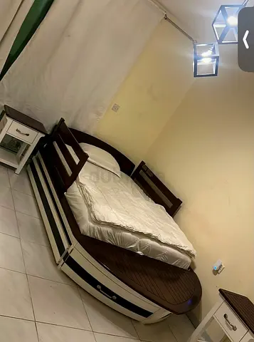 Single wooden bed frame with under-bed drawer and mattress - good condition