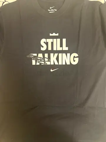 Black Nike LeBron 'Still Talking' Graphic T-shirt, Size M ( Loose Fit )