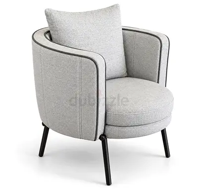 Modern Light Grey Accent Armchair – As New