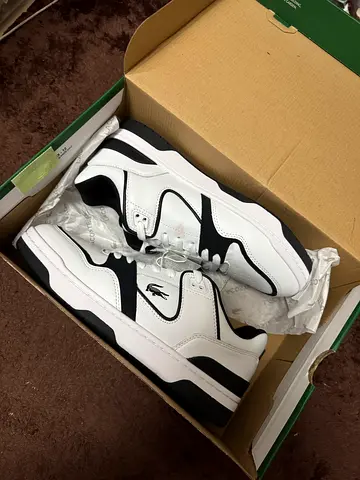 Men's Courtcage Set Leather white & black sneakers - brand new, size US 10.5