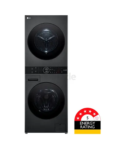 WashTower™ 12/9kg Stacked Washer Dryer Black