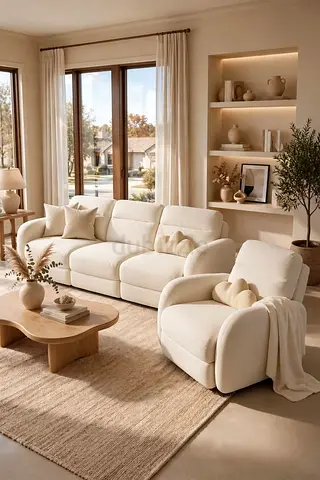 New stylish 4 seater cloud sofa with single chair