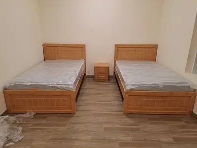 Solid Wood single bed with one side table- Light Oak Finish with out mattress fix price