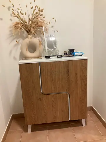 Large wooden shoe rack