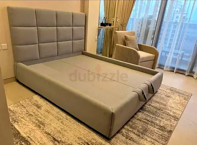 King Size Fabric Wood Bed With Hydraulic Storage Bed With Spring Mattress