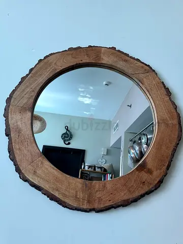 Rustic Indiana Wooden Wall Mirror – 90cm – Excellent Condition