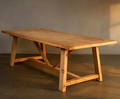 Solid Wood Dining Table 2.4m, Seats 6-8, Only 10 Months Old