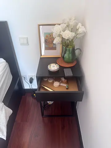 IKEA (Set of 2) Small black bedside table / nightstand in good condition