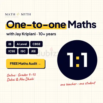 One-to-One Maths Tutor – IB, A Level, CBSE, ICSE/ISC & JEE. Maths Teacher. Math Faculty