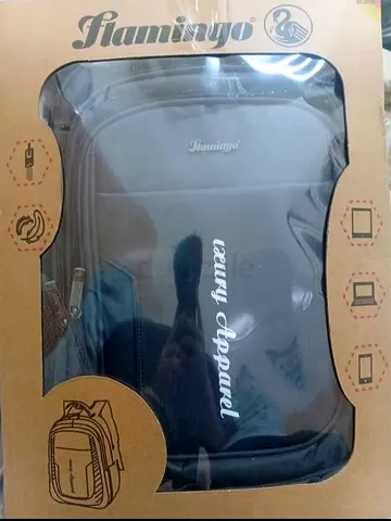 Flamingo Black Backpack — New in Box, Casual/Travel Daypack