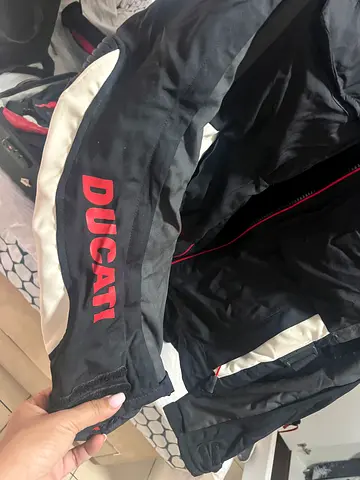 Ducati branded black motorcycle jacket - size medium