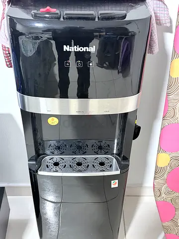 National branded water dispenser - black, freestanding, working