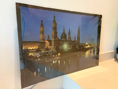 Puzzle 1000 Pieces Basilica El Pilar Zaragoza (Assembled) - Educa Neon Series