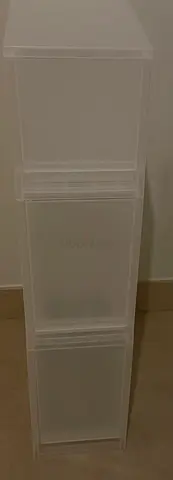 Stackable Clear Plastic Storage Drawers - 3-Tier Organizer