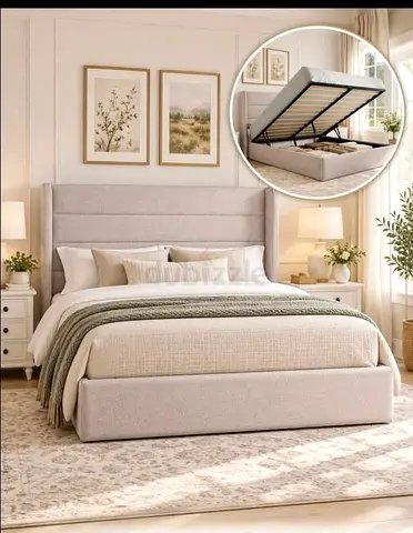 Decent modern 180*200 king size hydrulic storage bed