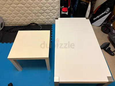 White Gloss Coffee Table with White Side Table