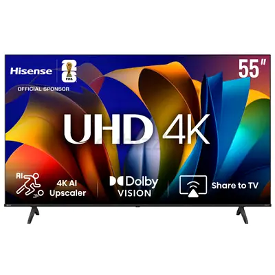 HISENSE 55inch used TV with samsung soundbar and table