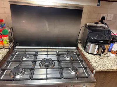 Stainless Steel 5-Burner Gas Hob — Good Working Condition