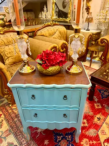 Marina home shabby chic blue cabinet