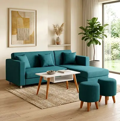 Modern luxury style L shaped 3 seatsofa.
