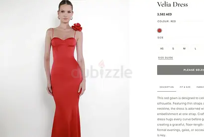 Red Velia Strapless Mermaid Evening Gown - Brand new in box - Link in Bio