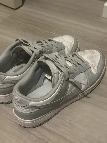 Used grey Nike Dunk-style sneakers, size UK10 good condition