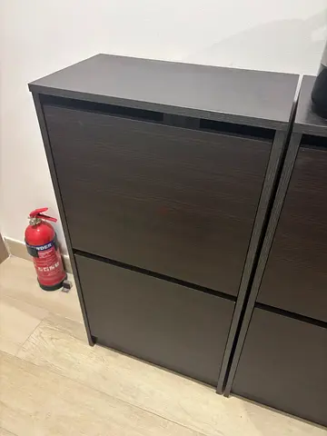 Shoe rack ikea dark wood